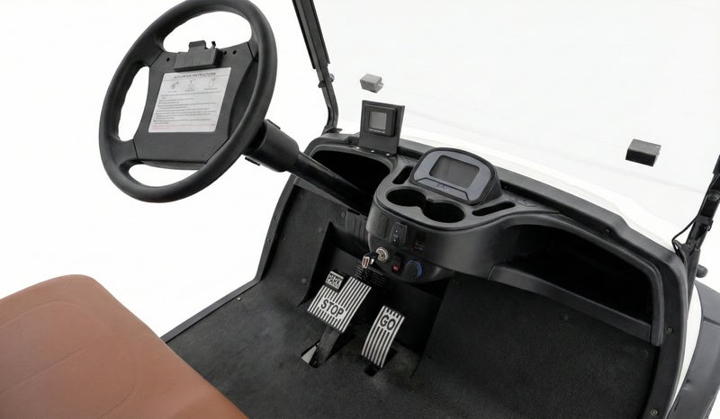 EPIC 4-Seater Non-Lifted Electric Golf Cart with Lithium Battery 105Ah & Standard Tires | LSEV (Black) - Image 5